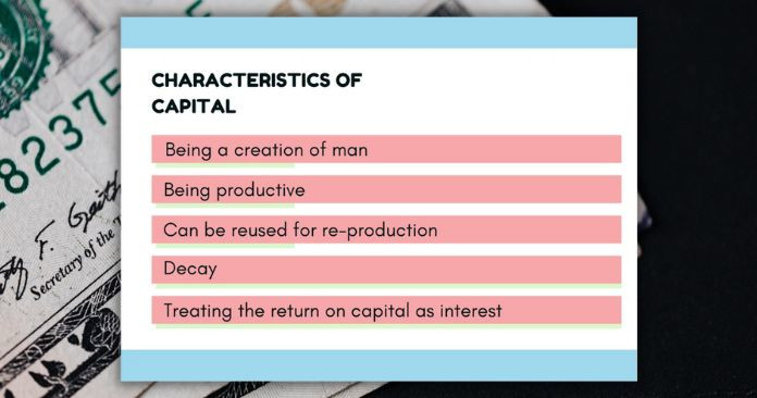Characteristics of capital